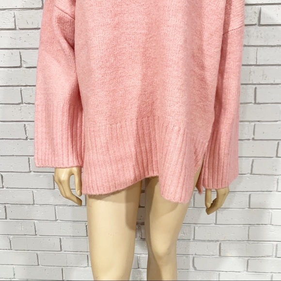 Topshop Pink Supersoft Deep Hem Crewneck Sweater - Picture 3 of 12